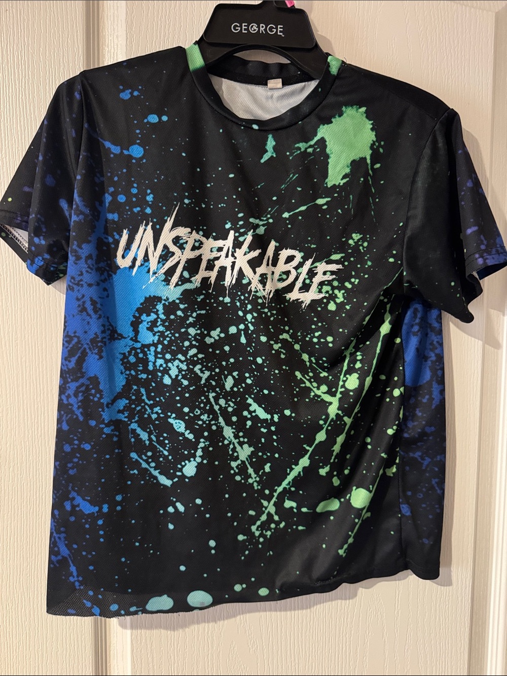 Unspeakable Gaming Paint Splatter T-Shirt - Kids Size L